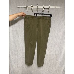 Hiltl Pants Men 40X31 Brown Olive ZE 500 Twill Golf‎ Career Hybrid Casual Luxury